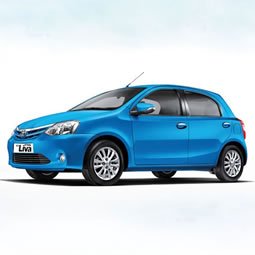 Toyota Liva hatchback used for short Madurai city trips